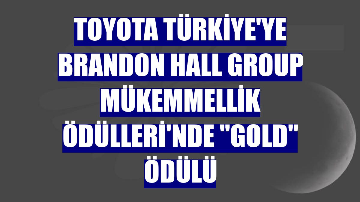 Toyota Türkiye'ye Brandon Hall Group Mükemmellik Ödülleri'nde 'Gold' ödülü