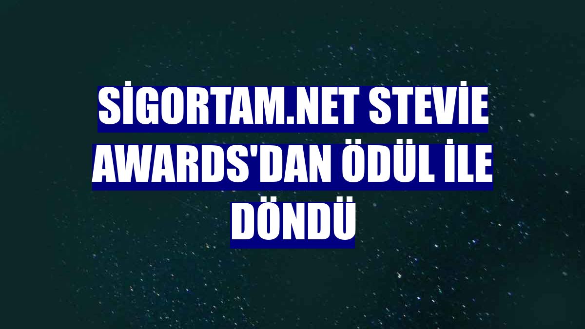 Sigortam.net Stevie Awards'dan ödül ile döndü