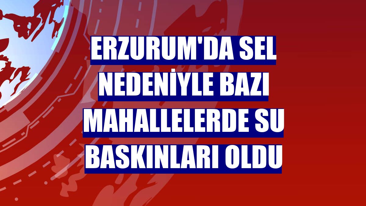 Erzurum'da sel nedeniyle bazı mahallelerde su baskınları oldu
