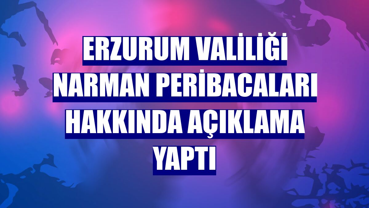 Erzurum Valiliği Narman Peribacaları hakkında açıklama yaptı