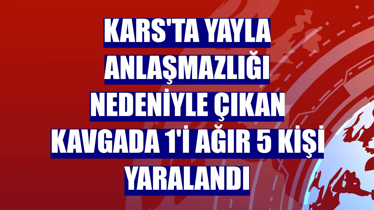 Kars'ta yayla anlaşmazlığı nedeniyle çıkan kavgada 1'i ağır 5 kişi yaralandı