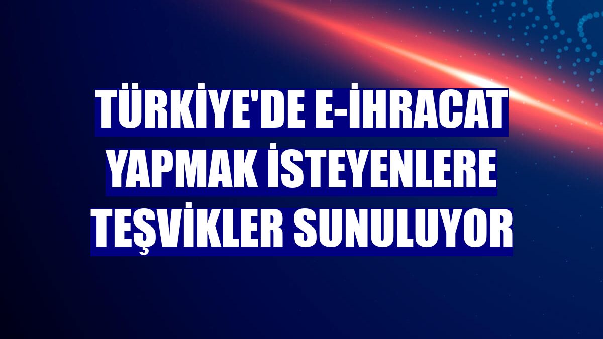 Türkiye'de e-ihracat yapmak isteyenlere teşvikler sunuluyor