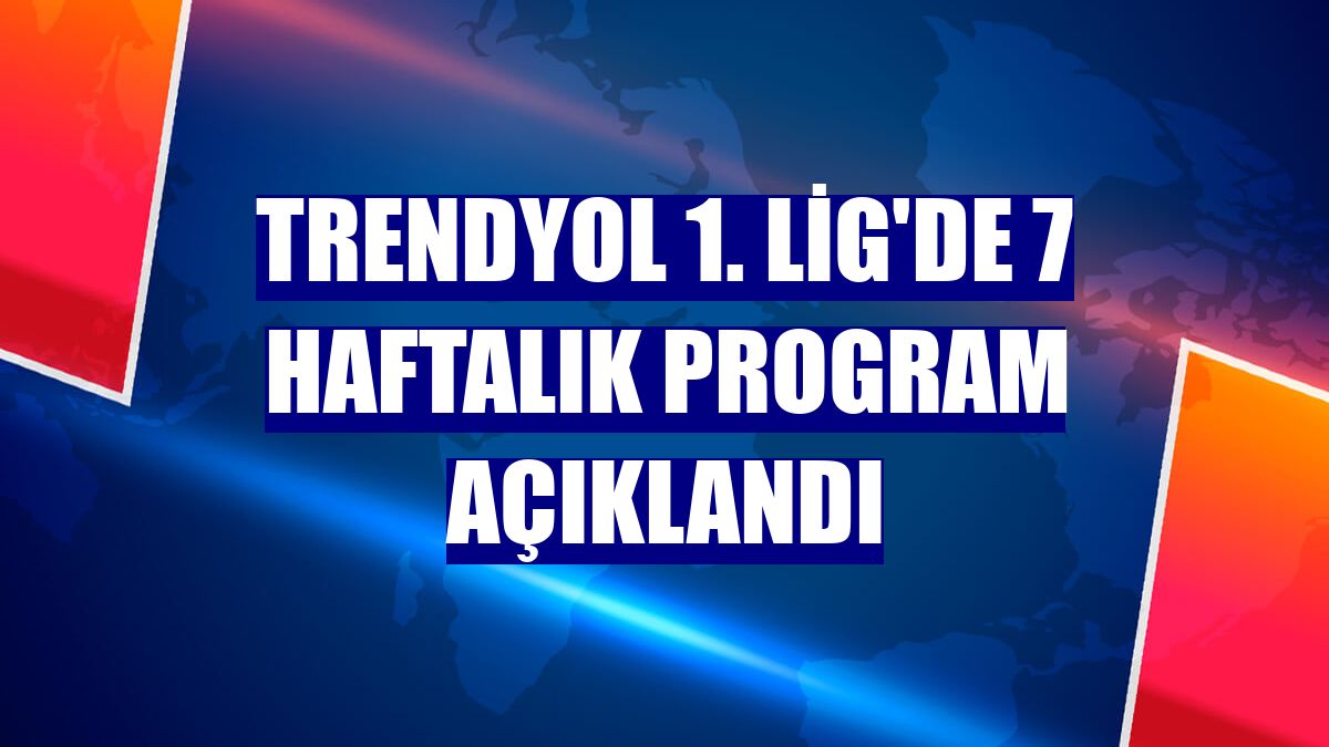 Trendyol 1. Lig'de 7 haftalık program açıklandı
