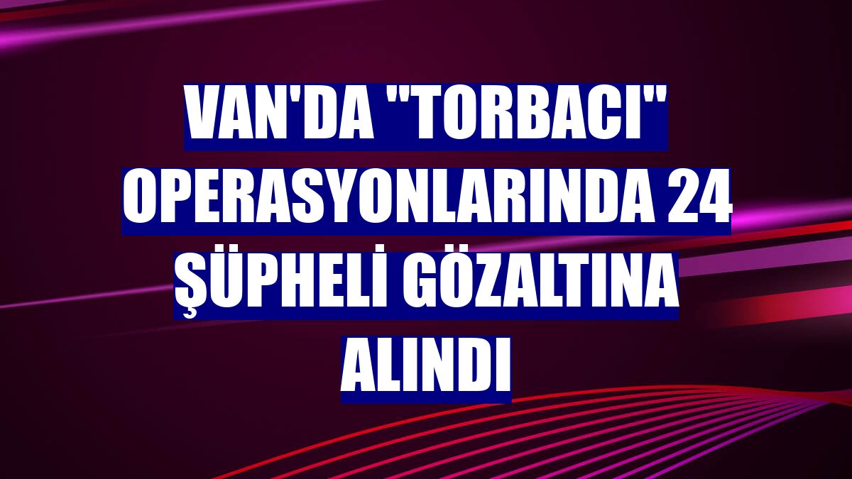 Van'da "torbacı" operasyonlarında 24 şüpheli gözaltına alındı