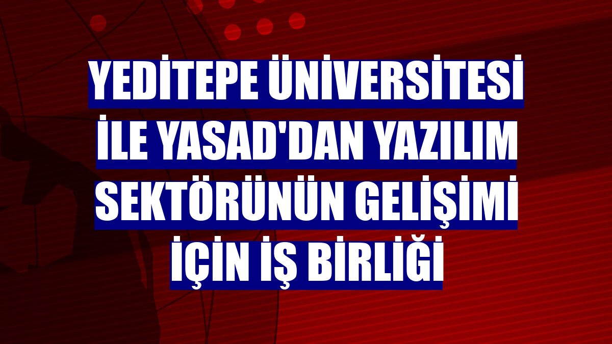 Yeditepe Üniversitesi ile YASAD'dan yazılım sektörünün gelişimi için iş birliği