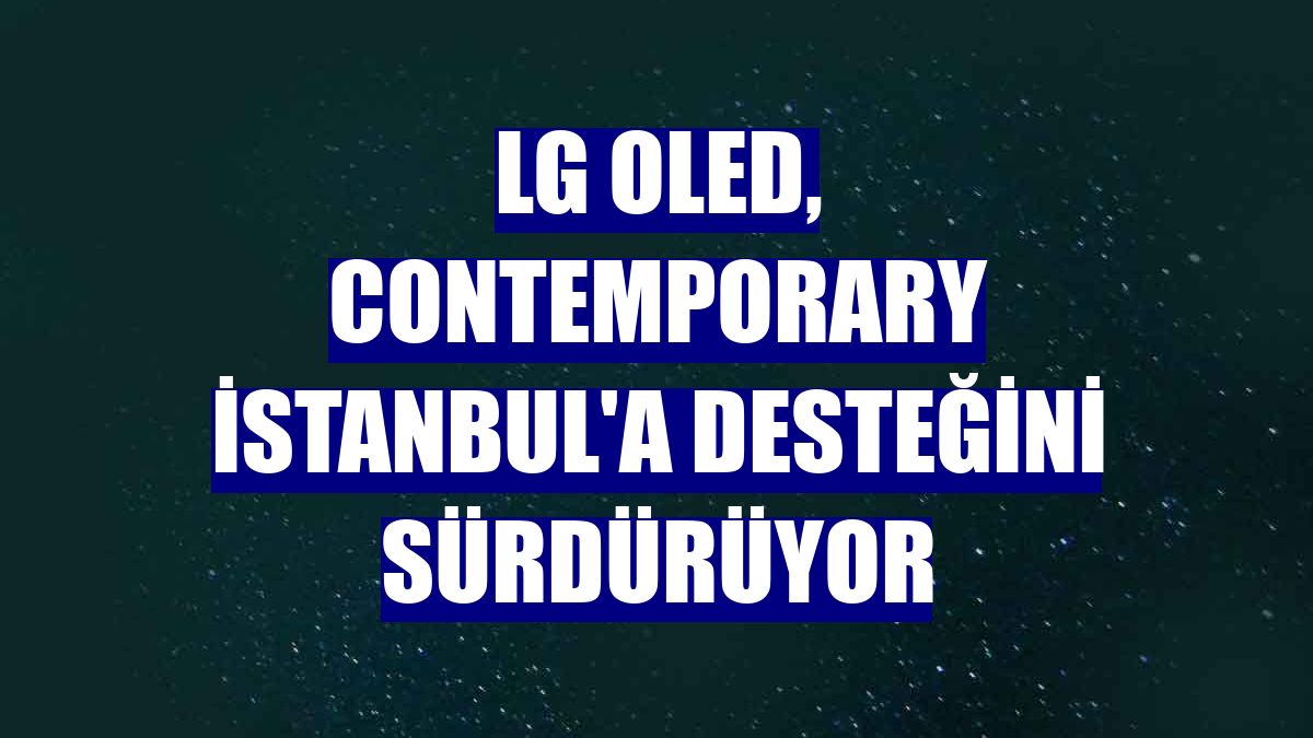 LG OLED, Contemporary İstanbul'a desteğini sürdürüyor