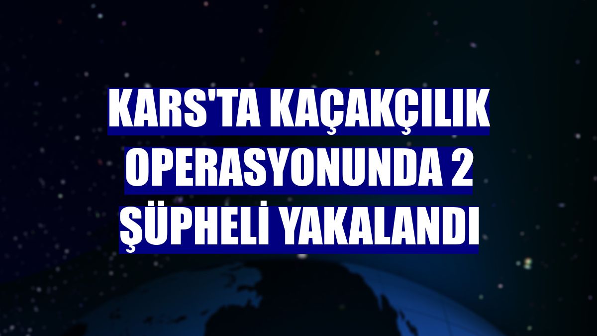 Kars'ta kaçakçılık operasyonunda 2 şüpheli yakalandı