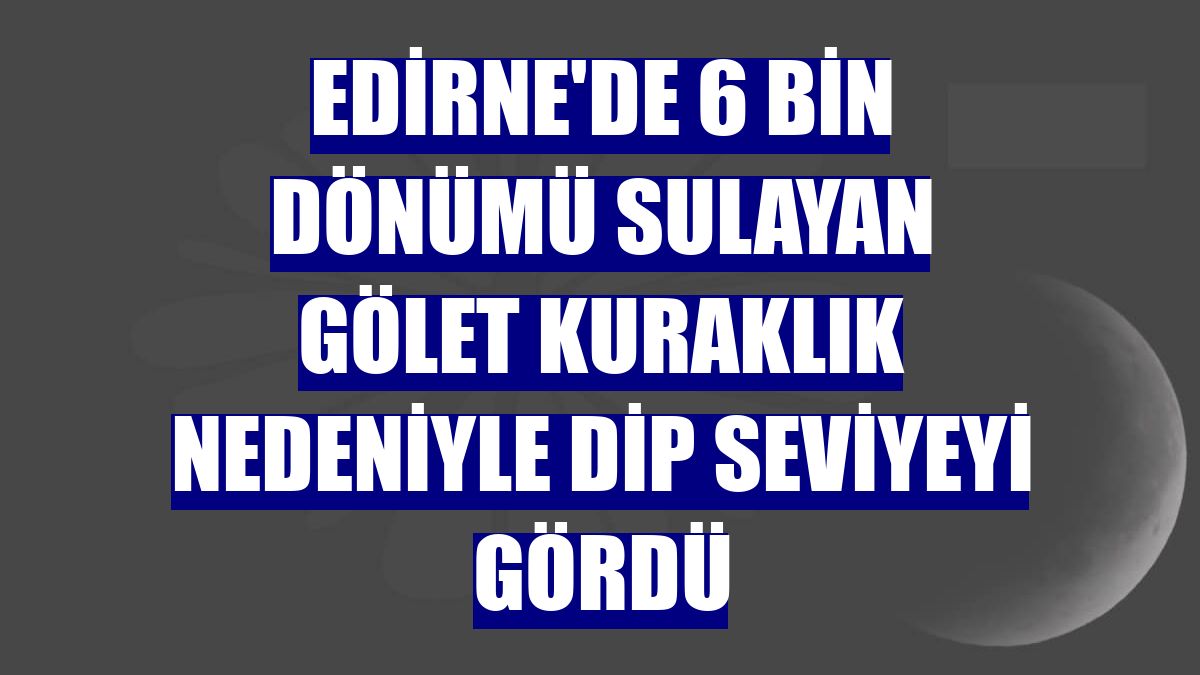 Edirne'de 6 bin dönümü sulayan gölet kuraklık nedeniyle dip seviyeyi gördü