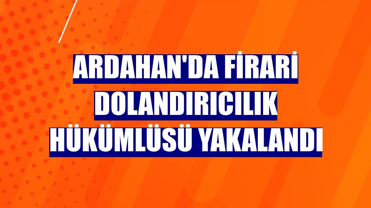 Ardahan'da firari dolandırıcılık hükümlüsü yakalandı