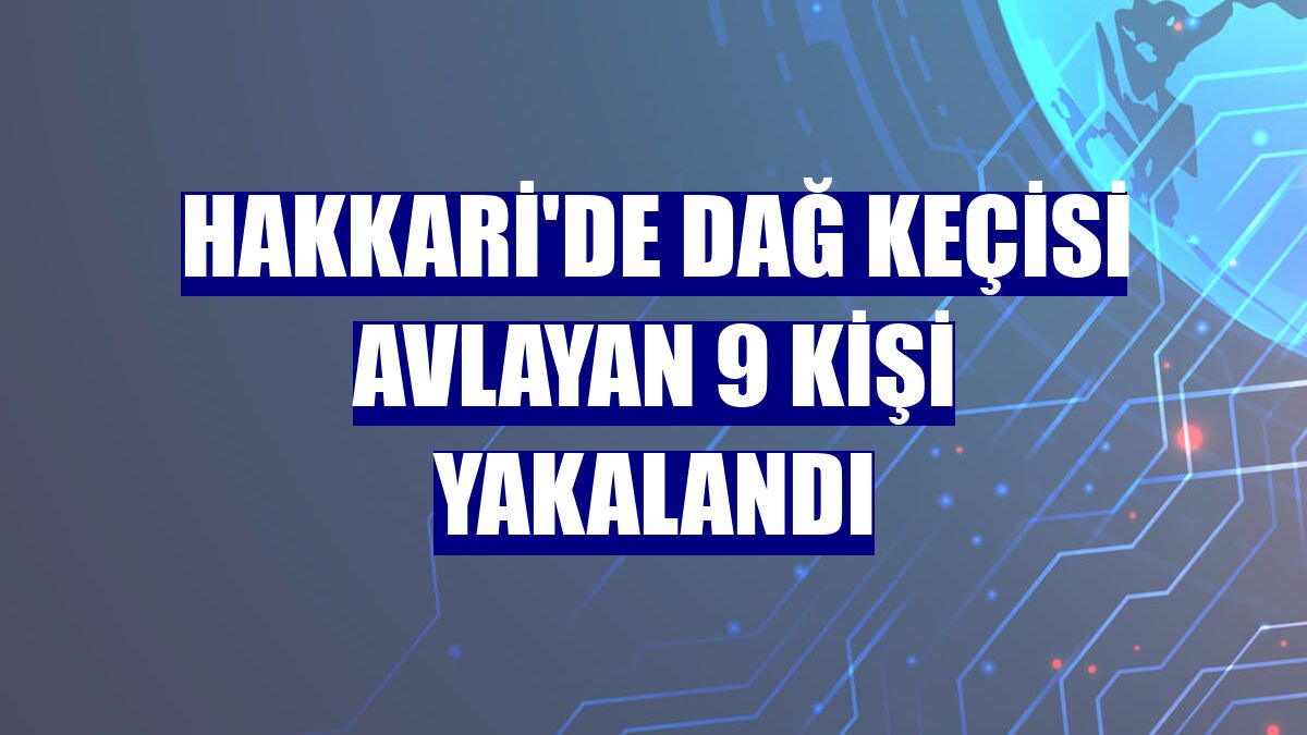 Hakkari'de dağ keçisi avlayan 9 kişi yakalandı