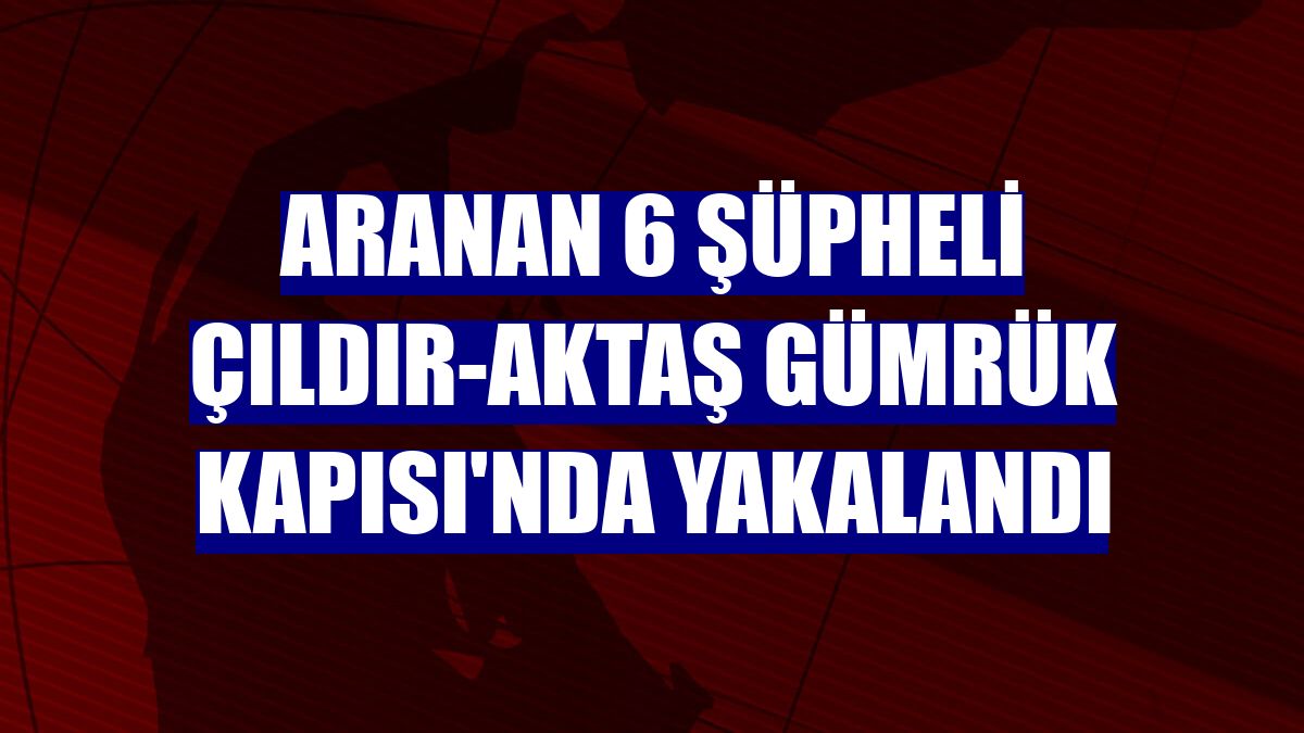 Aranan 6 şüpheli Çıldır-Aktaş Gümrük Kapısı'nda yakalandı