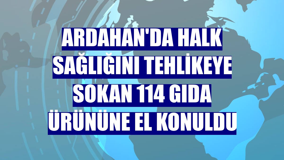 Ardahan'da halk sağlığını tehlikeye sokan 114 gıda ürününe el konuldu