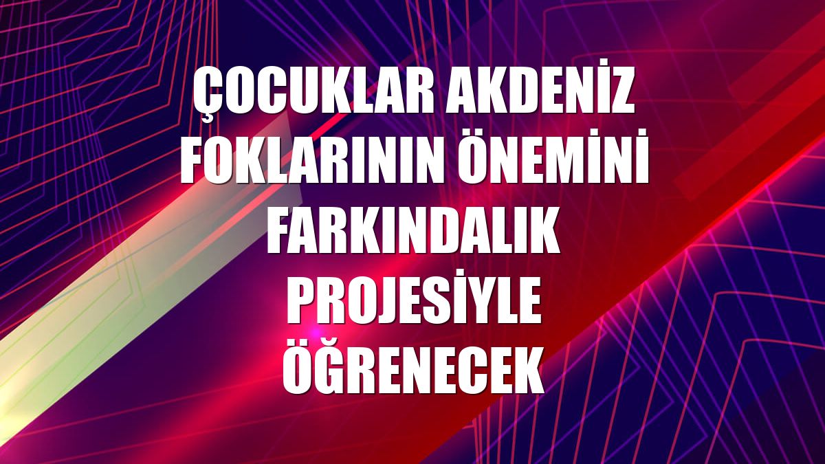 Çocuklar Akdeniz foklarının önemini farkındalık projesiyle öğrenecek