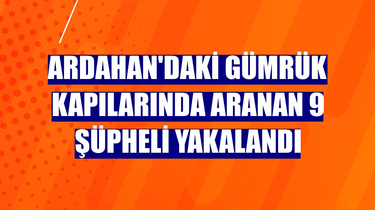 Ardahan'daki gümrük kapılarında aranan 9 şüpheli yakalandı