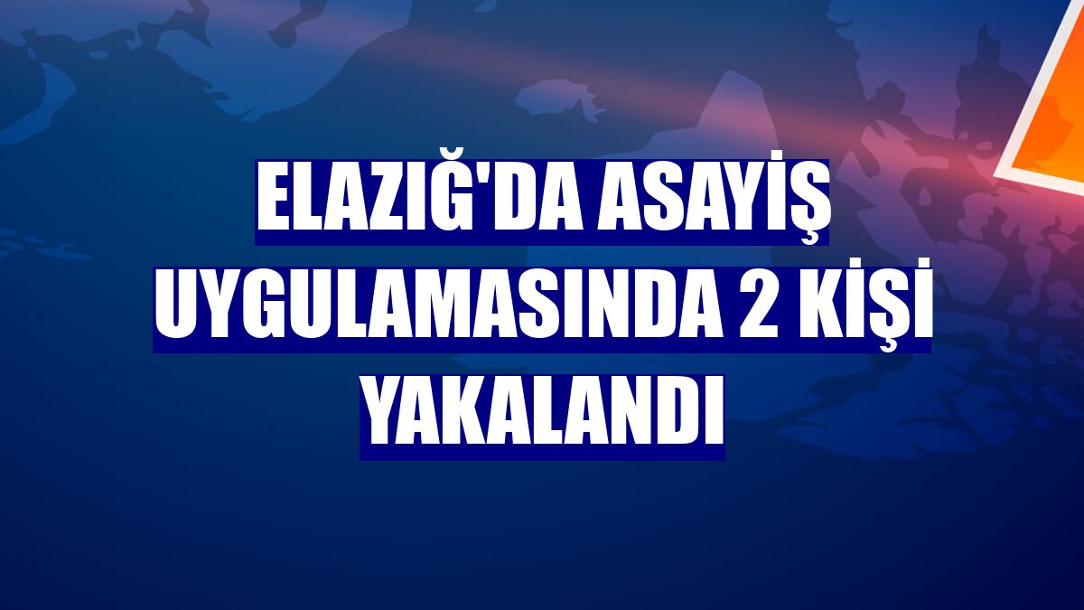 Elazığ'da asayiş uygulamasında 2 kişi yakalandı