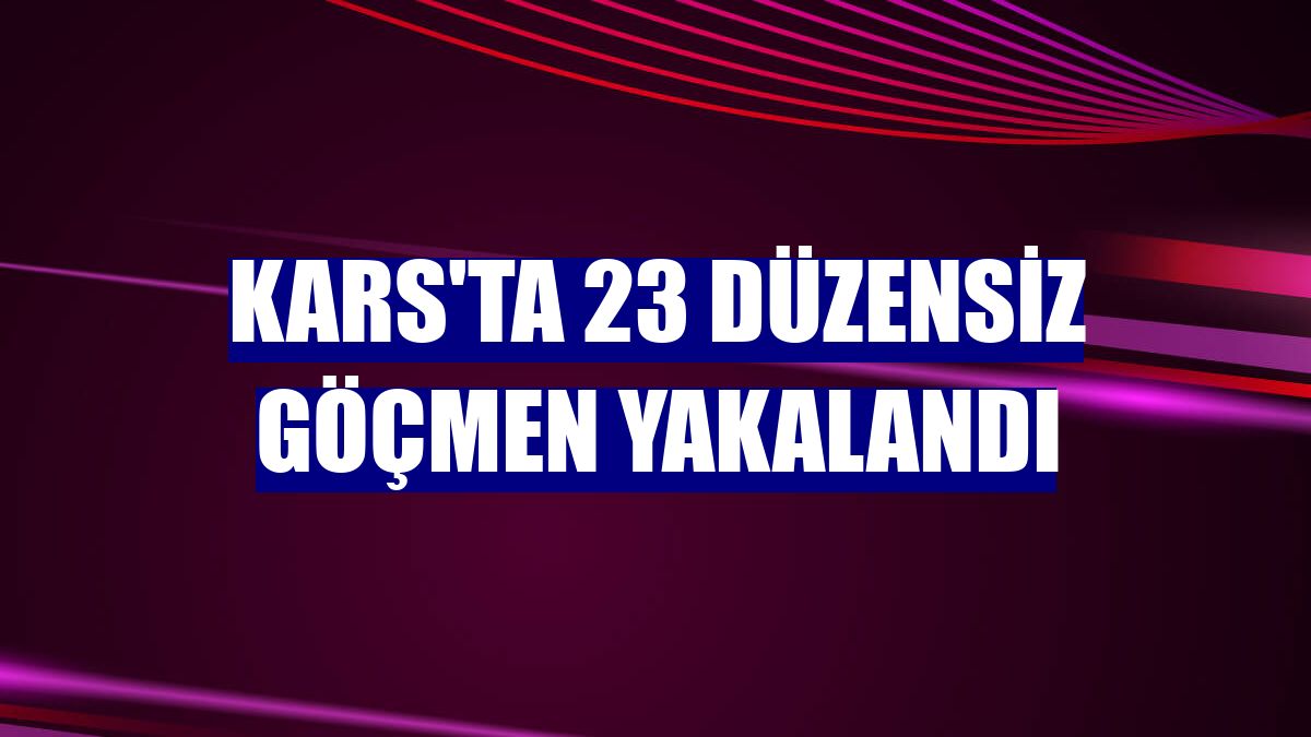 Kars'ta 23 düzensiz göçmen yakalandı