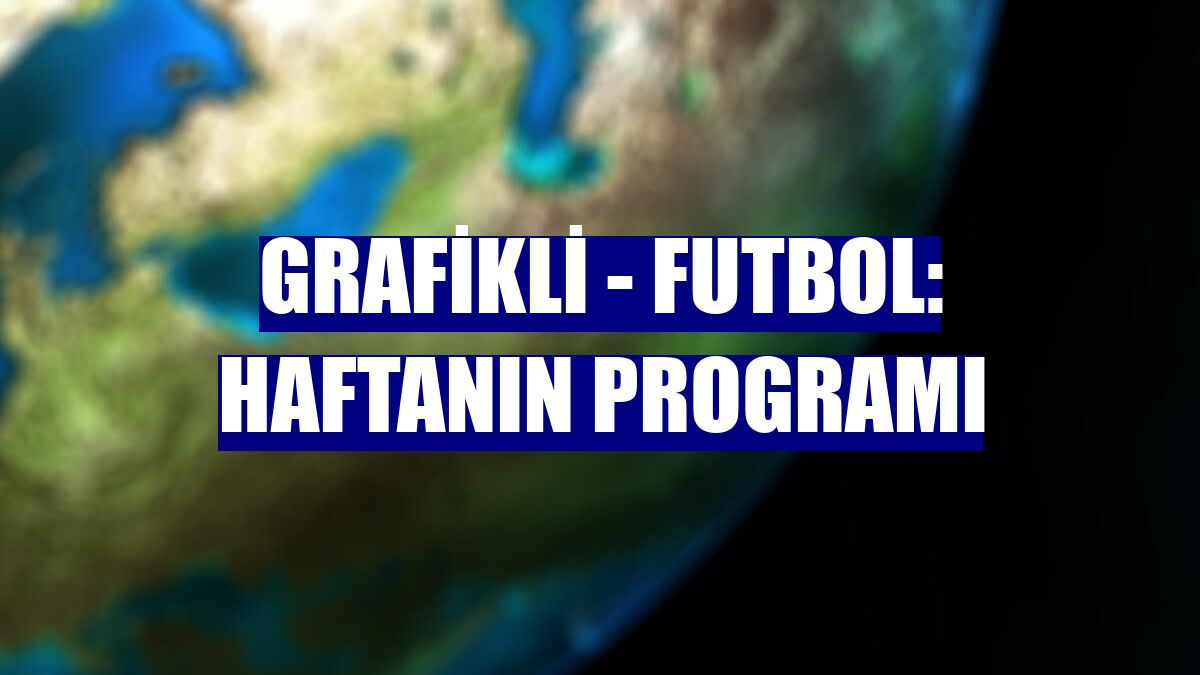 GRAFİKLİ - Futbol: Haftanın programı