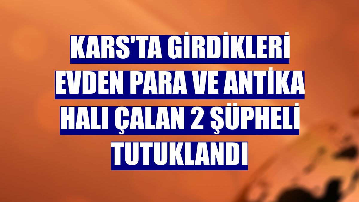 Kars'ta girdikleri evden para ve antika halı çalan 2 şüpheli tutuklandı