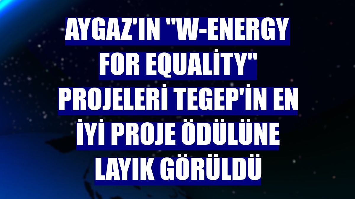 Aygaz'ın 'W-Energy for Equality' projeleri TEGEP'in en iyi proje ödülüne layık görüldü