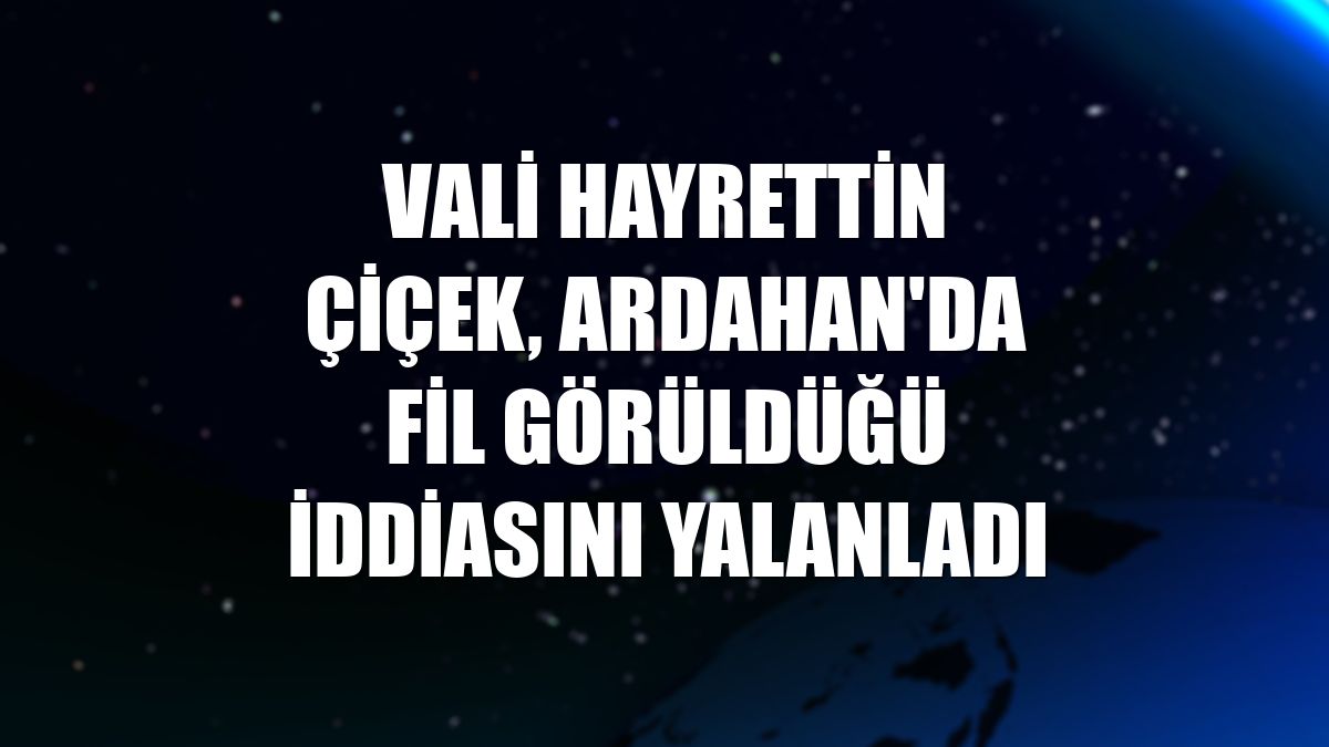 Vali Hayrettin Çiçek, Ardahan'da fil görüldüğü iddiasını yalanladı