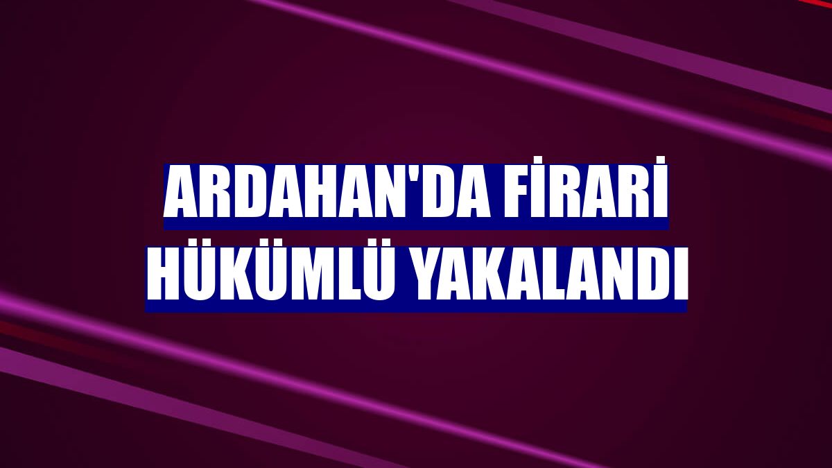 Ardahan'da firari hükümlü yakalandı