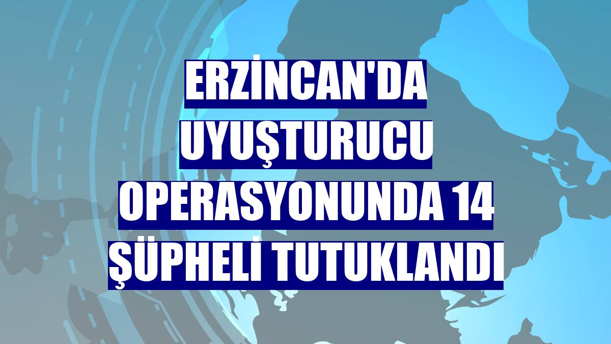 Erzincan'da uyuşturucu operasyonunda 14 şüpheli tutuklandı