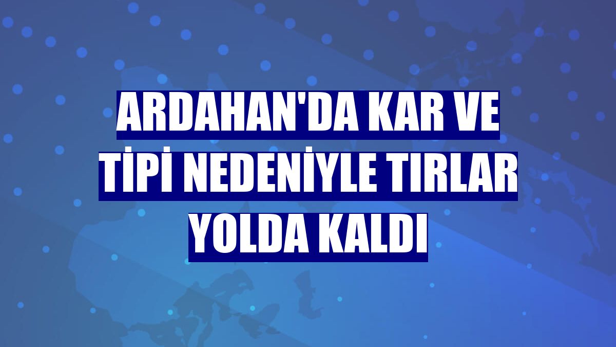 Ardahan'da kar ve tipi nedeniyle tırlar yolda kaldı