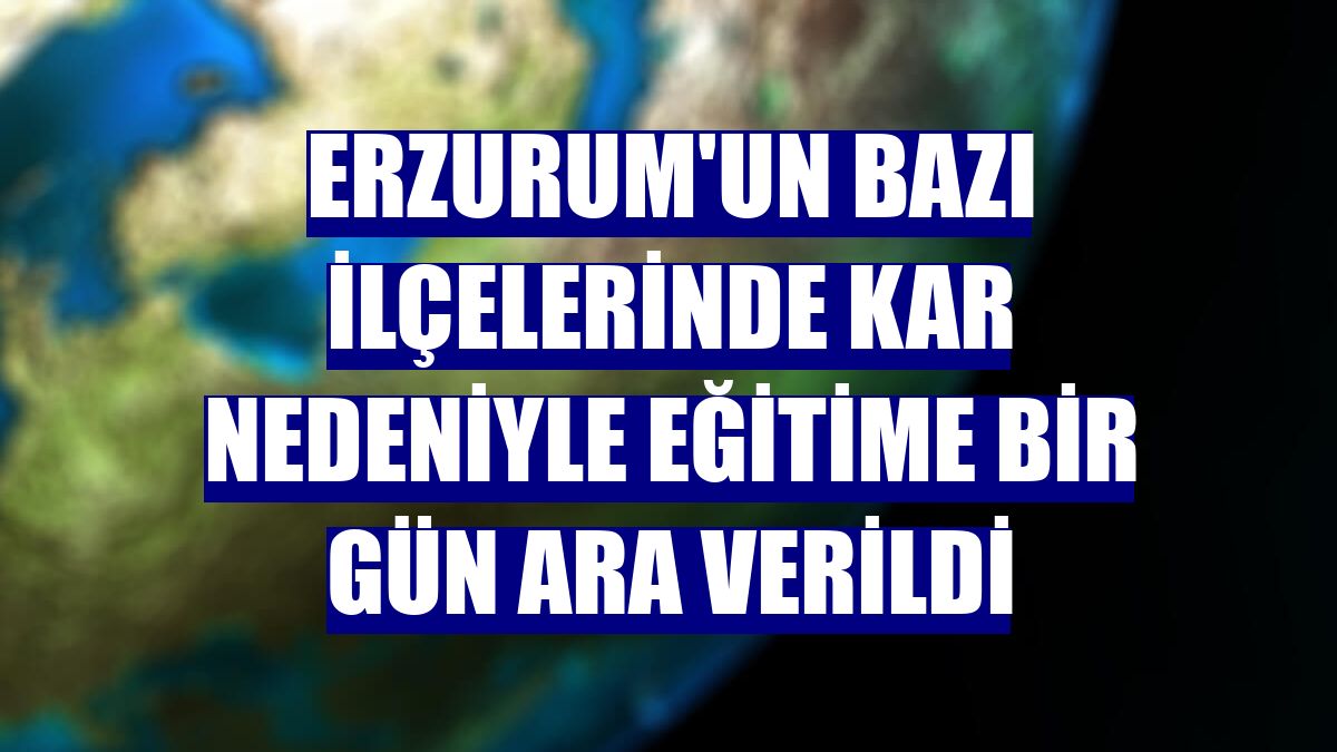 Erzurum'un bazı ilçelerinde kar nedeniyle eğitime bir gün ara verildi