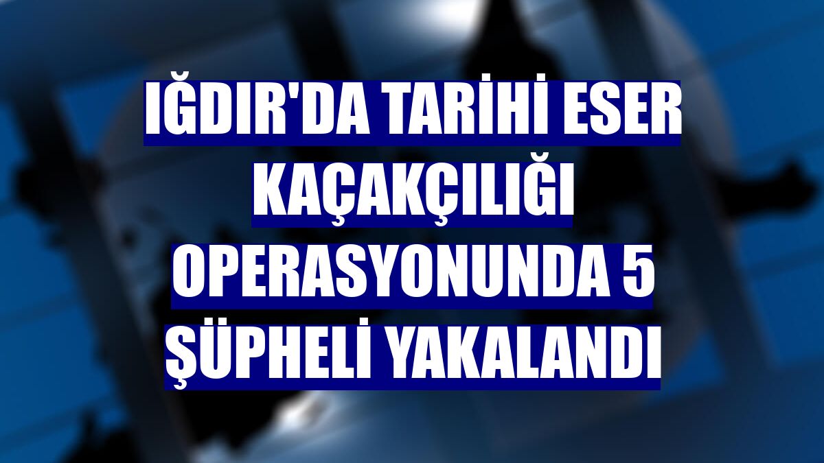 Iğdır'da tarihi eser kaçakçılığı operasyonunda 5 şüpheli yakalandı