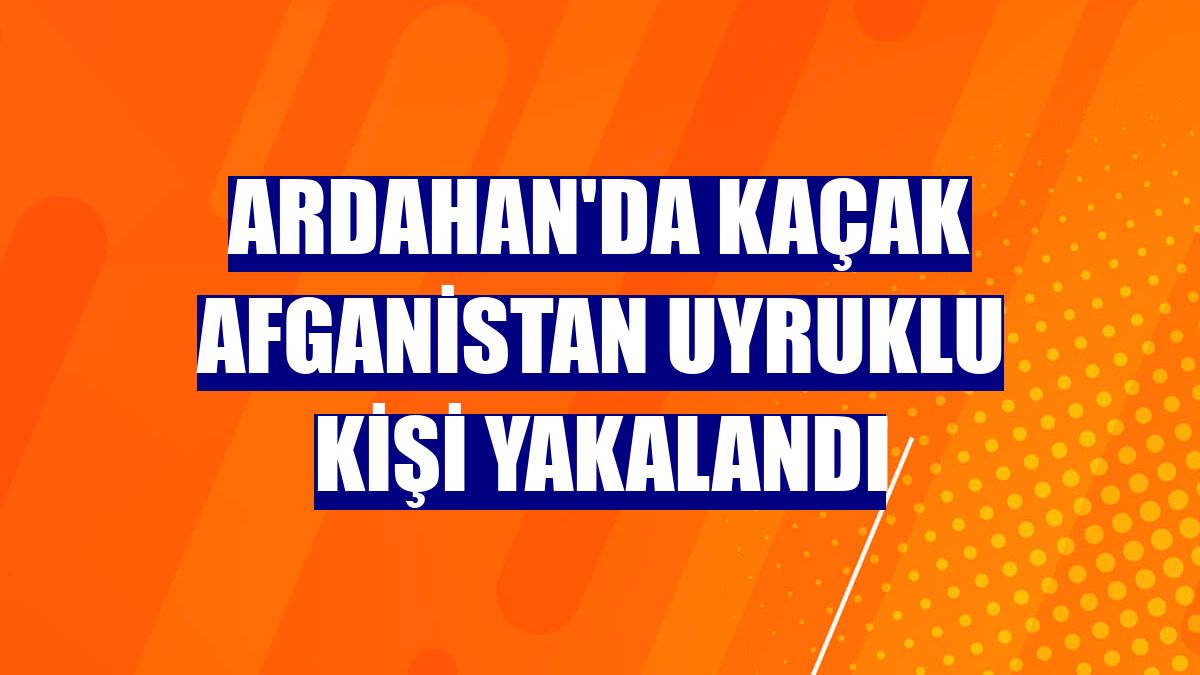 Ardahan'da kaçak Afganistan uyruklu kişi yakalandı