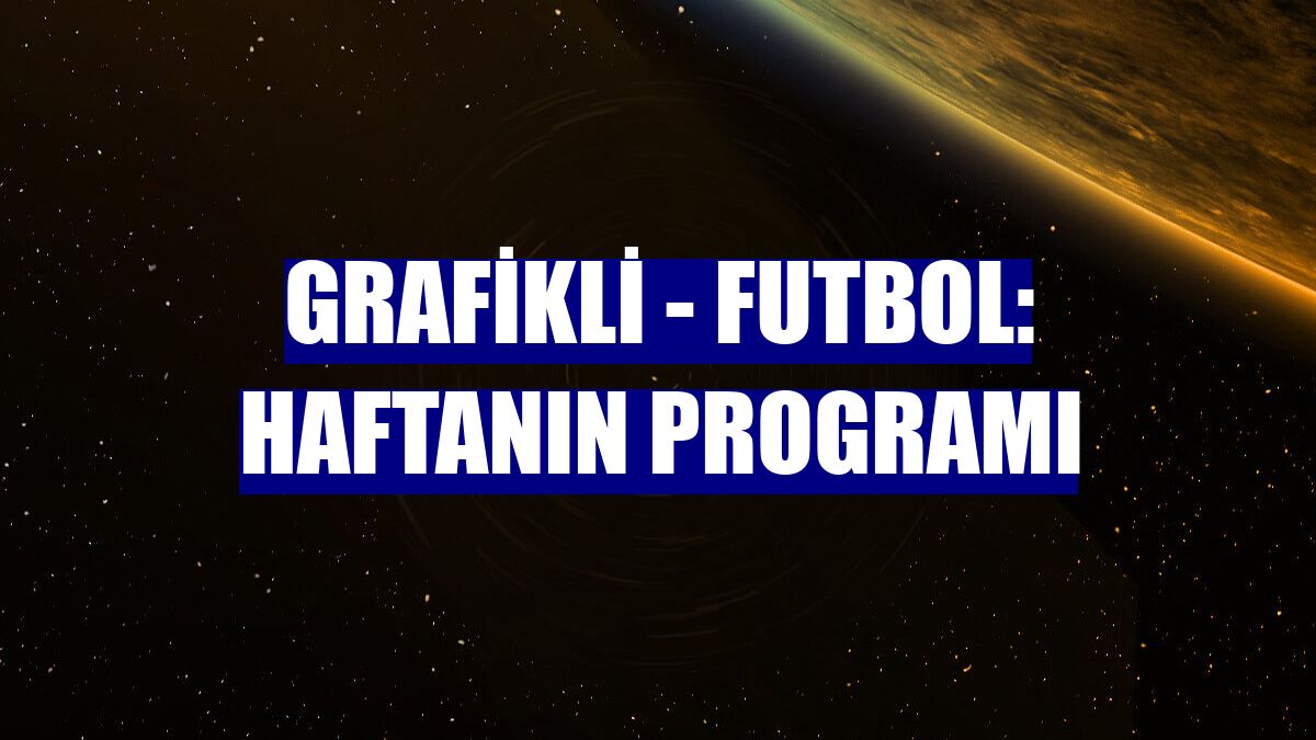 GRAFİKLİ - Futbol: Haftanın programı