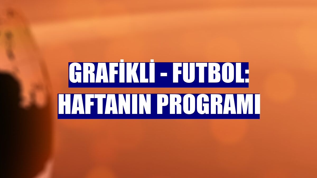 GRAFİKLİ - Futbol: Haftanın programı