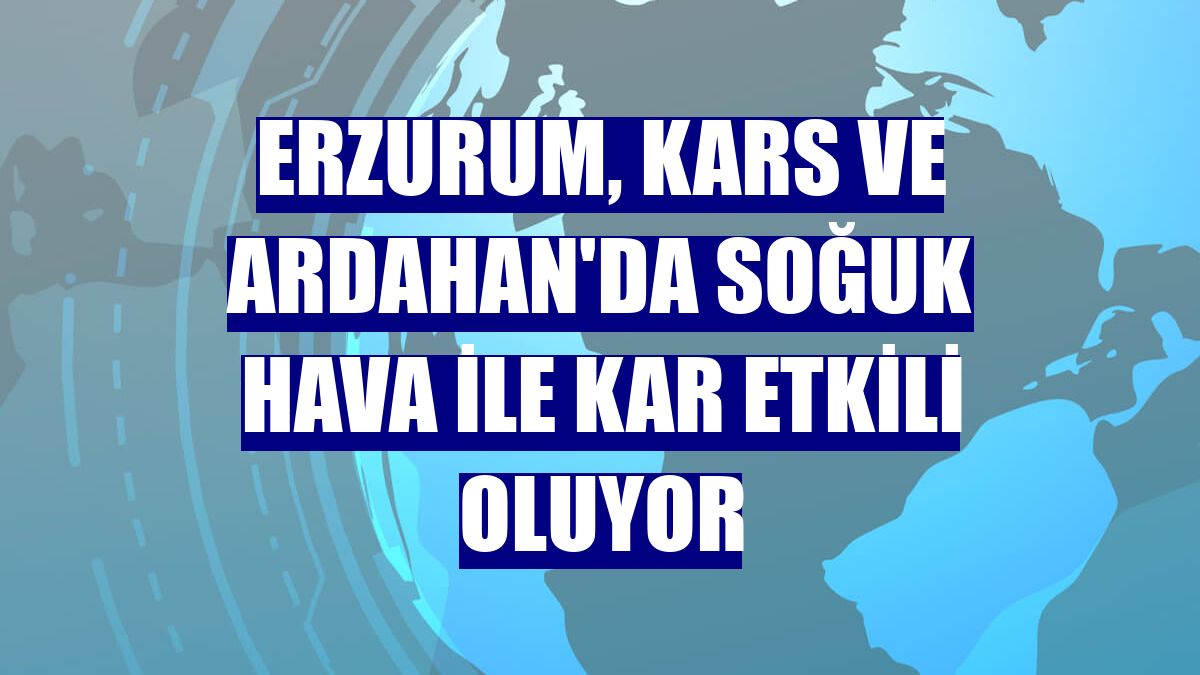 Erzurum, Kars ve Ardahan'da soğuk hava ile kar etkili oluyor
