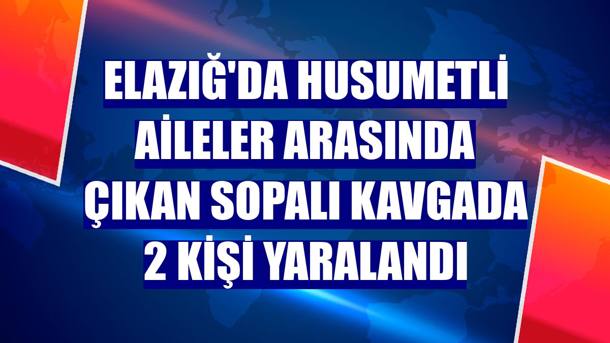 Elazığ'da husumetli aileler arasında çıkan sopalı kavgada 2 kişi yaralandı