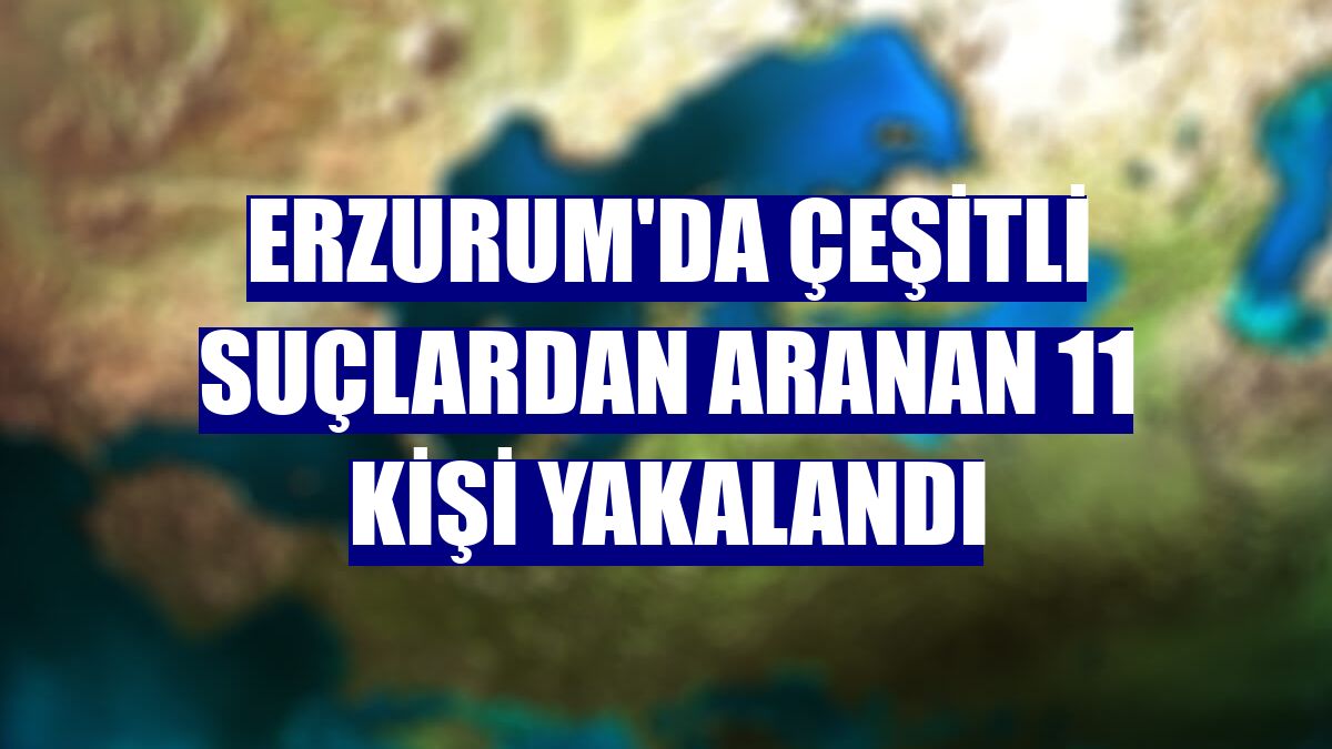 Erzurum'da çeşitli suçlardan aranan 11 kişi yakalandı