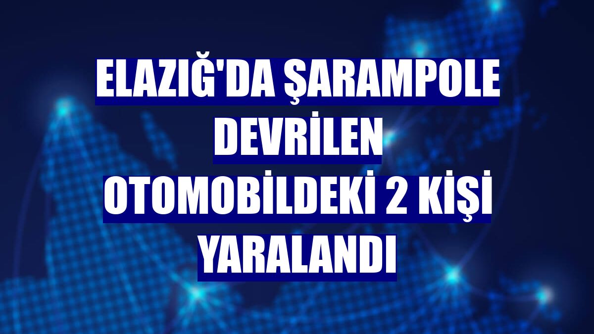 Elazığ'da şarampole devrilen otomobildeki 2 kişi yaralandı