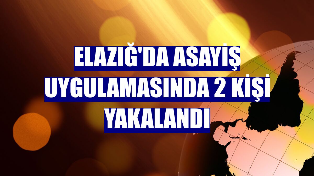 Elazığ'da asayiş uygulamasında 2 kişi yakalandı
