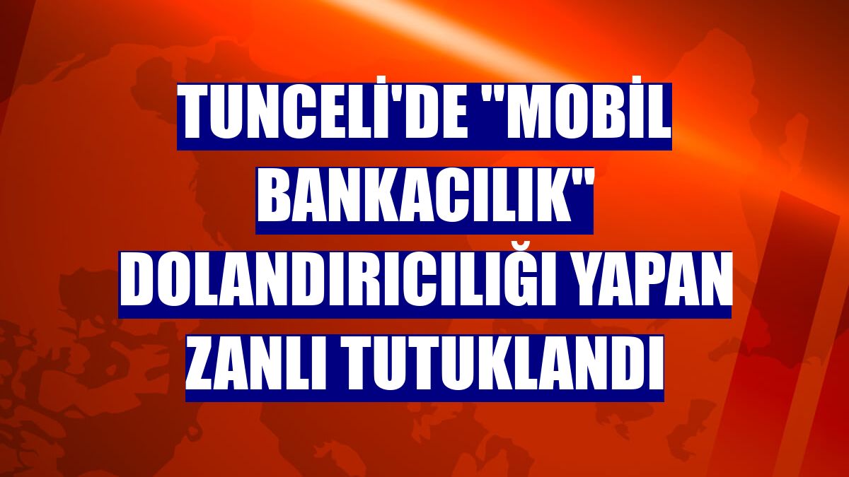Tunceli'de 'mobil bankacılık' dolandırıcılığı yapan zanlı tutuklandı