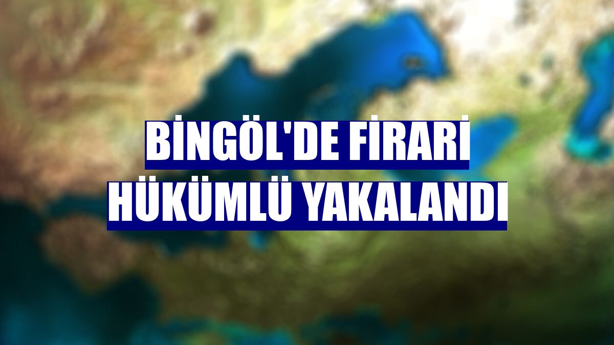 Bingöl'de firari hükümlü yakalandı
