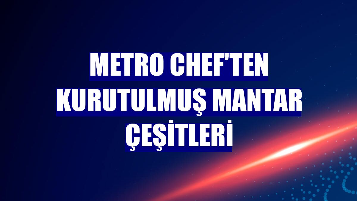 Metro Chef'ten kurutulmuş mantar çeşitleri
