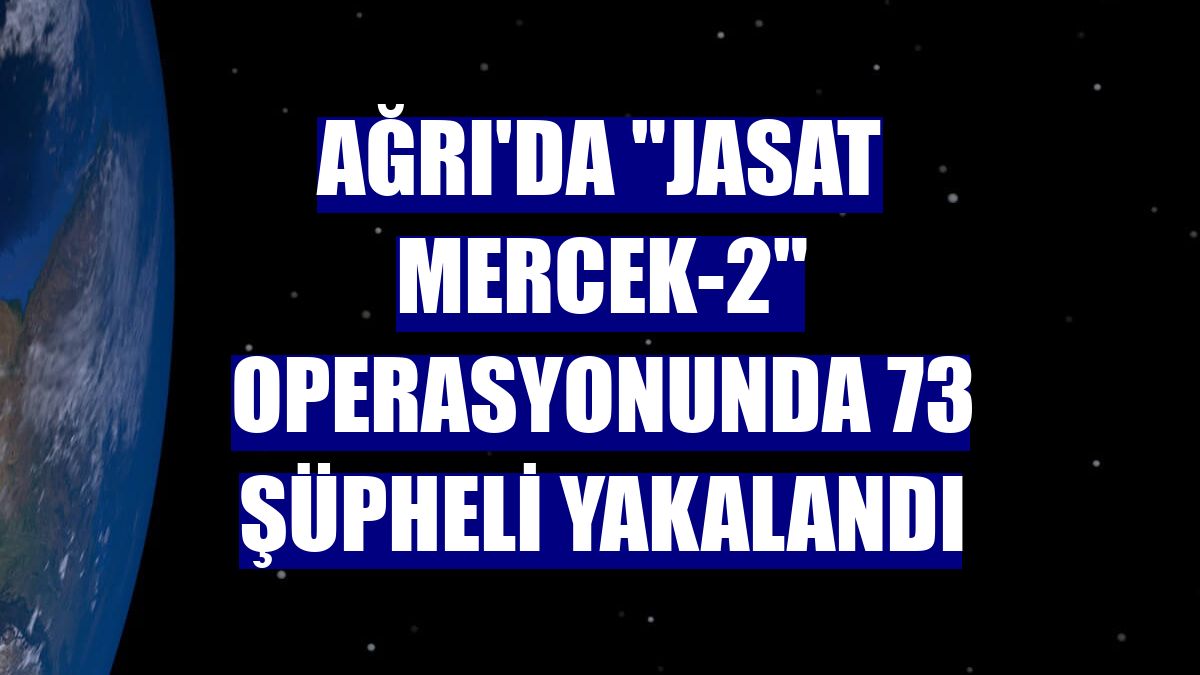 Ağrı'da "JASAT Mercek-2" operasyonunda 73 şüpheli yakalandı