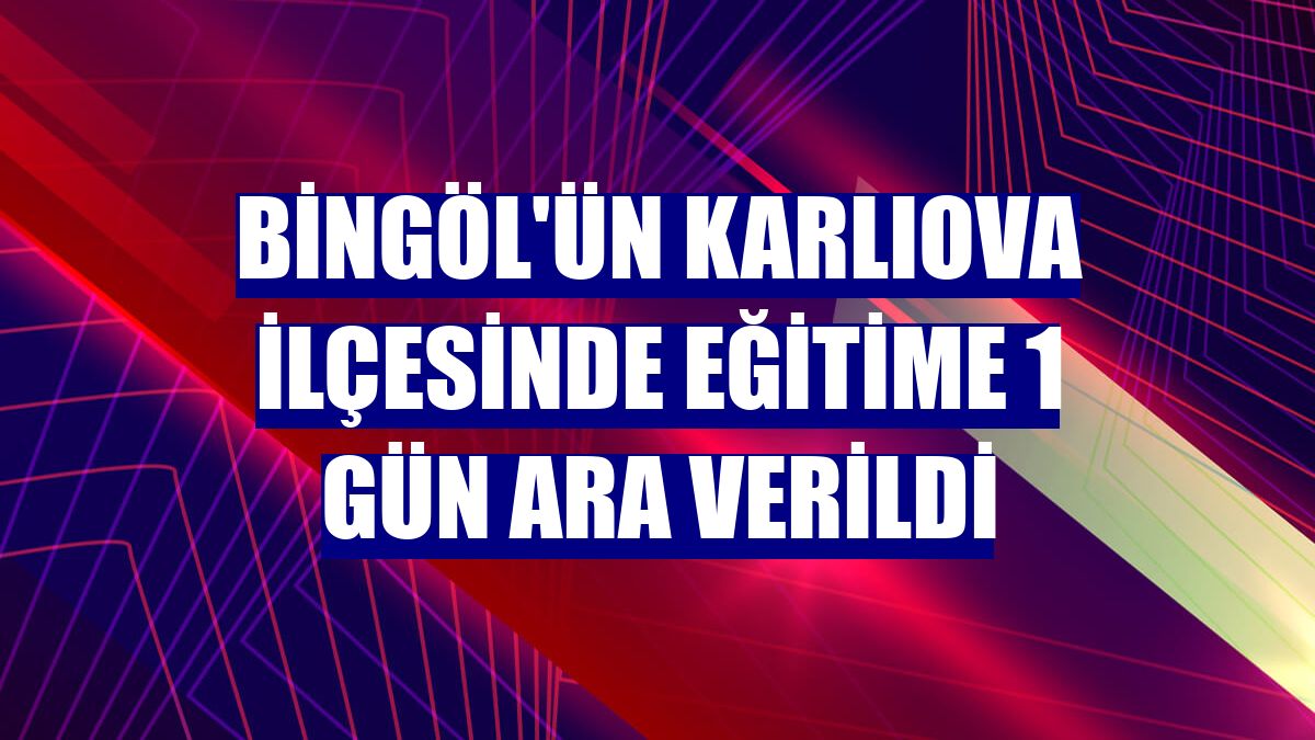 Bingöl'ün Karlıova ilçesinde eğitime 1 gün ara verildi