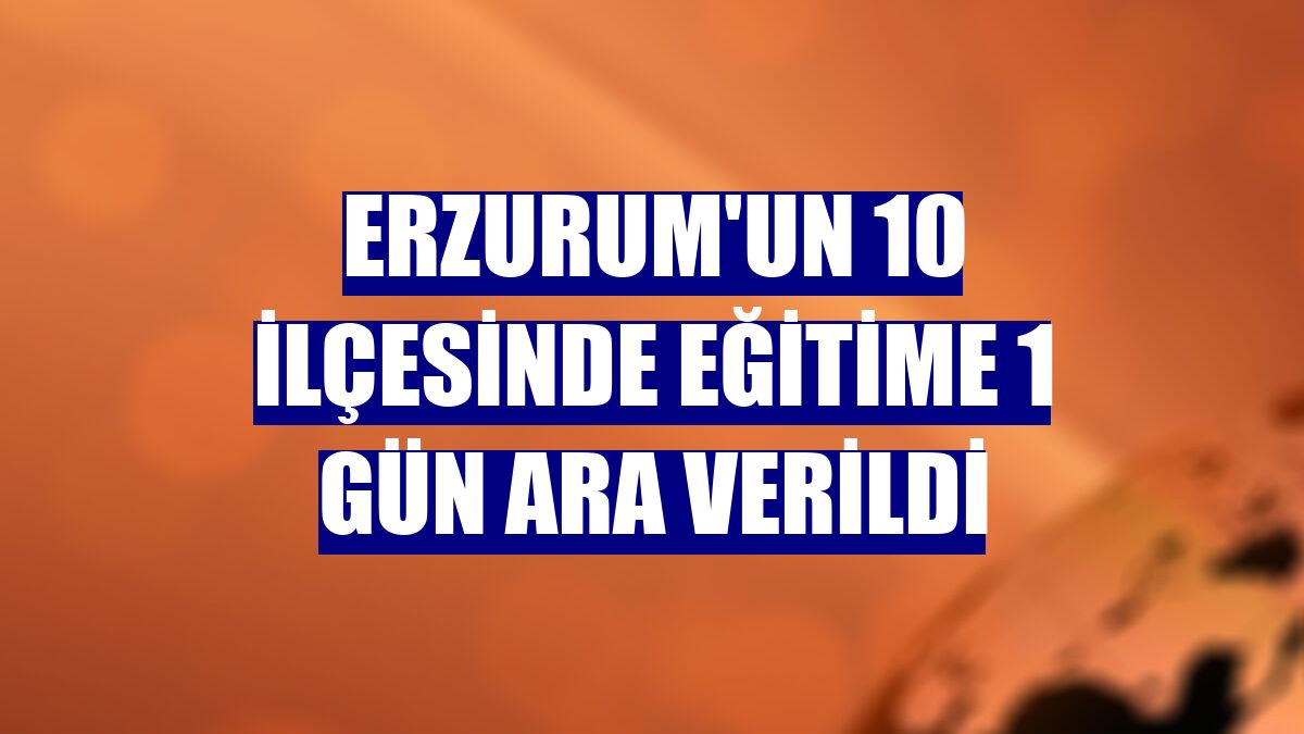 Erzurum'un 10 ilçesinde eğitime 1 gün ara verildi