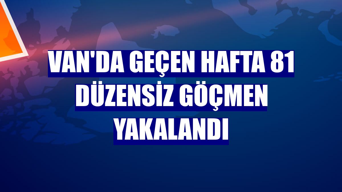 Van'da geçen hafta 81 düzensiz göçmen yakalandı