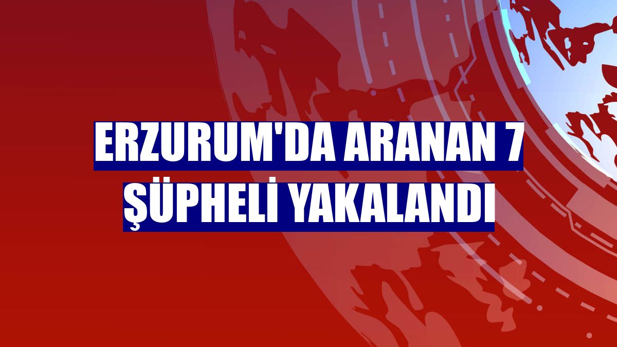Erzurum'da aranan 7 şüpheli yakalandı