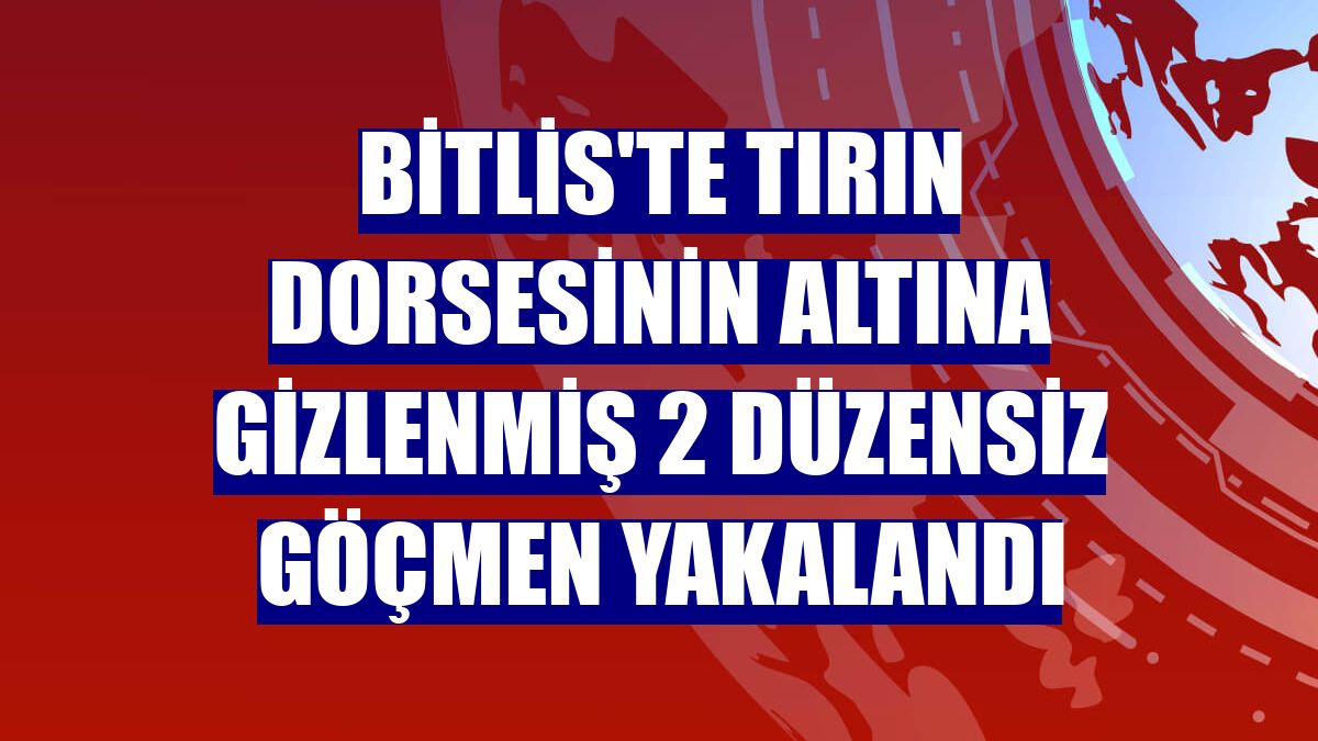 Bitlis'te tırın dorsesinin altına gizlenmiş 2 düzensiz göçmen yakalandı