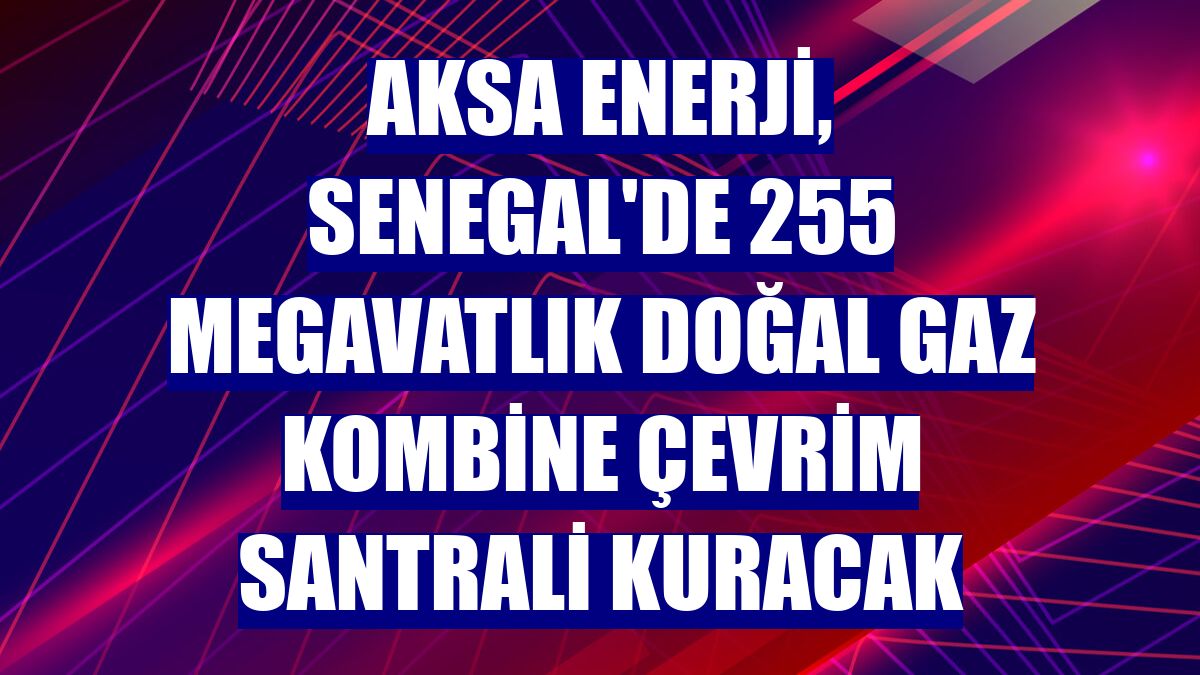 Aksa Enerji, Senegal'de 255 megavatlık doğal gaz kombine çevrim santrali kuracak