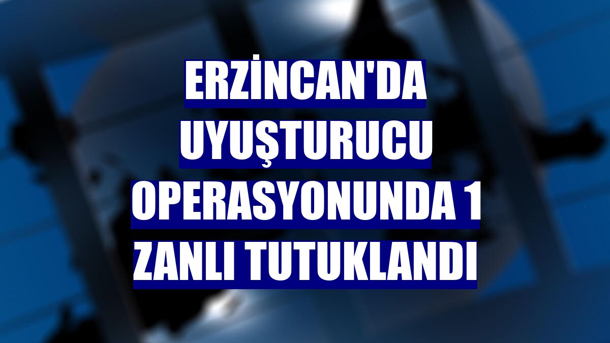 Erzincan'da uyuşturucu operasyonunda 1 zanlı tutuklandı