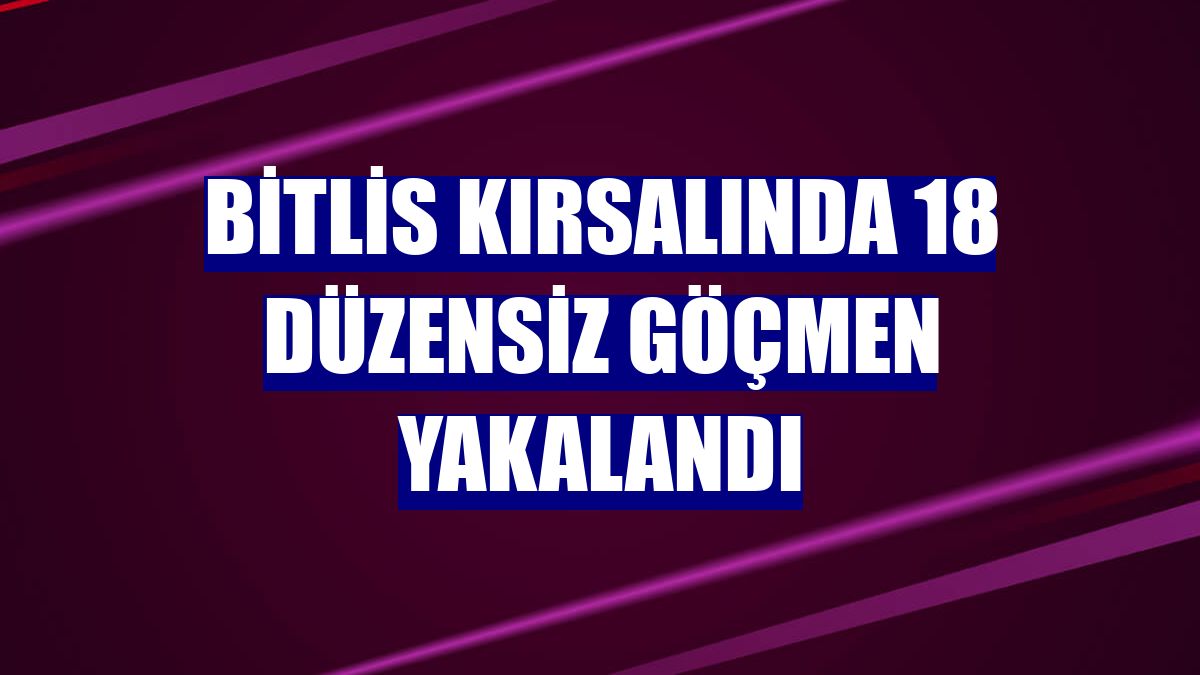 Bitlis kırsalında 18 düzensiz göçmen yakalandı