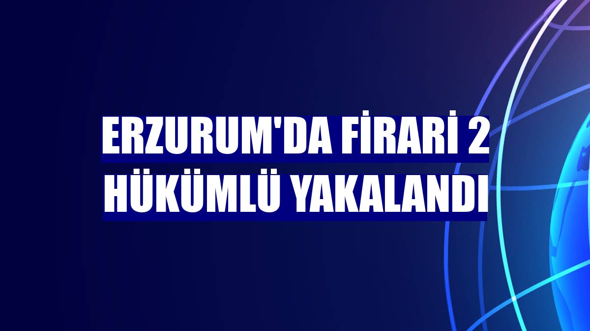 Erzurum'da firari 2 hükümlü yakalandı